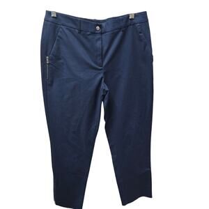 Michael Kors Pants Womens 8 Navy Blue Ankle Crop Dress Pants New Without Tags